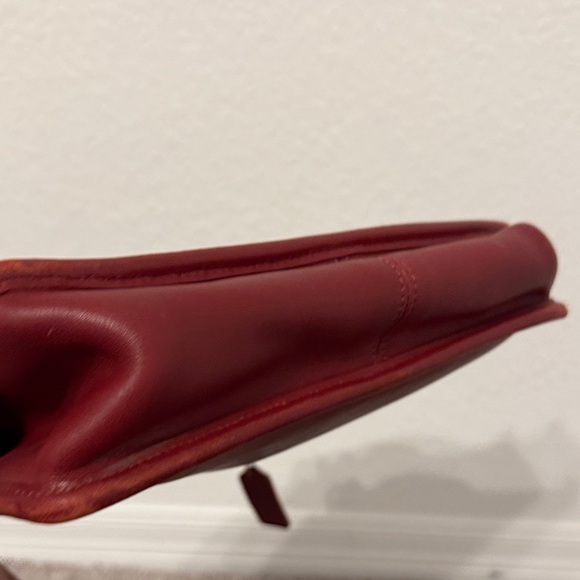 Vintage Coach 9927 Willis Crossbody Shoulder Handle Bag Red Leather - Picture 15 of 15